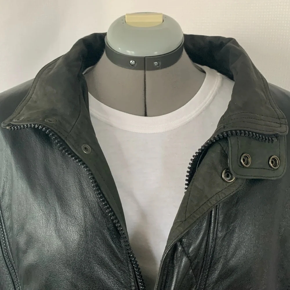 Vintage Wilson Leathers genuine 100% leather jacket Size XL - Picture 4 of 10